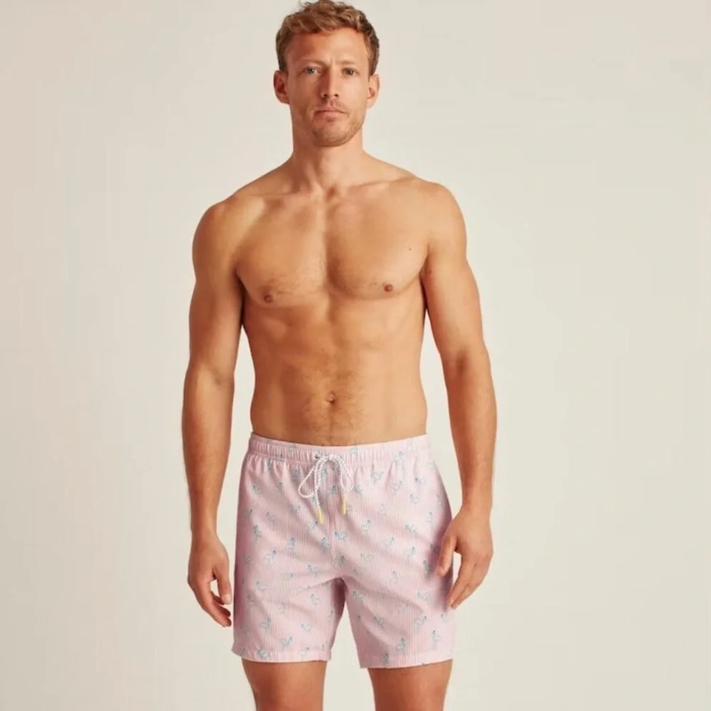 Bonobos Riviera Recycled Swim Trunks Shorts Flamingo Lawn Party Size XXL